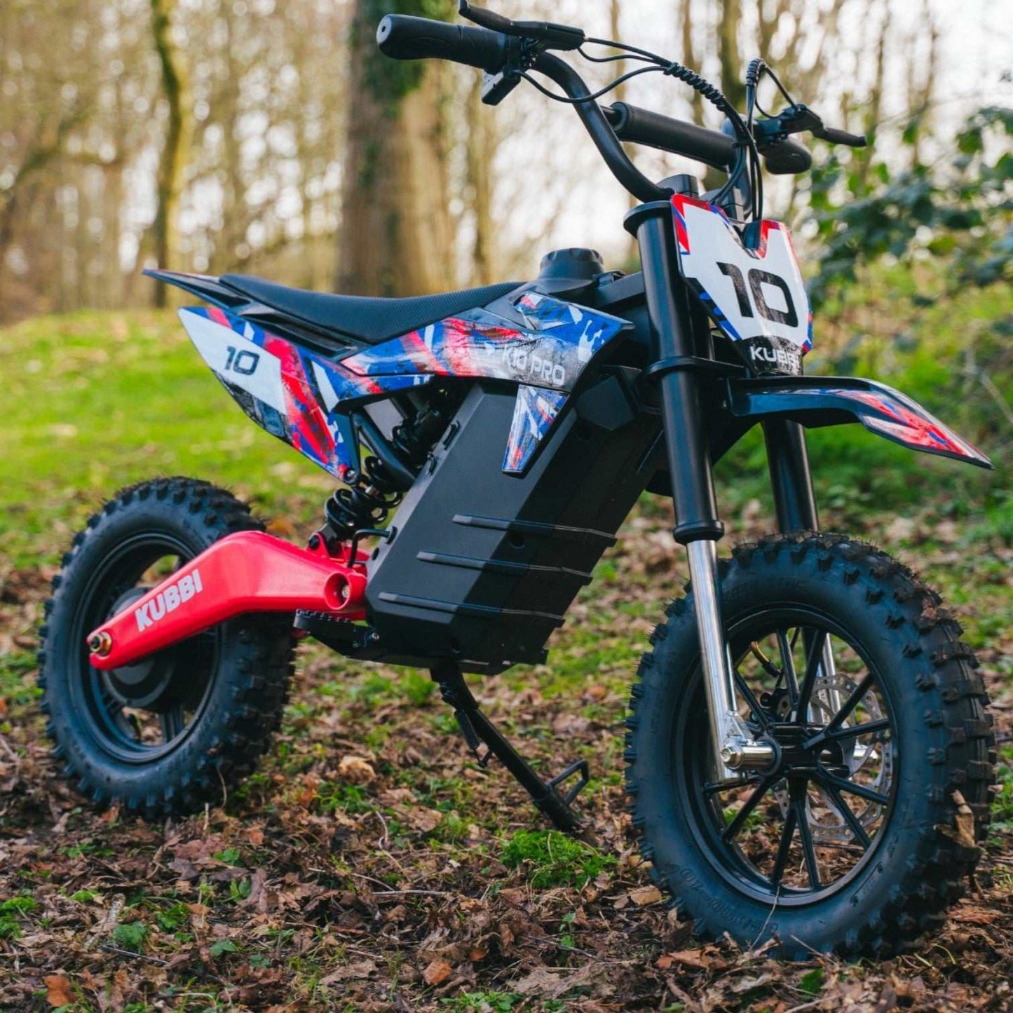 Kubbi K10 Pro electric dirt bike for teens with 800W motor and 14-inch off-road tires