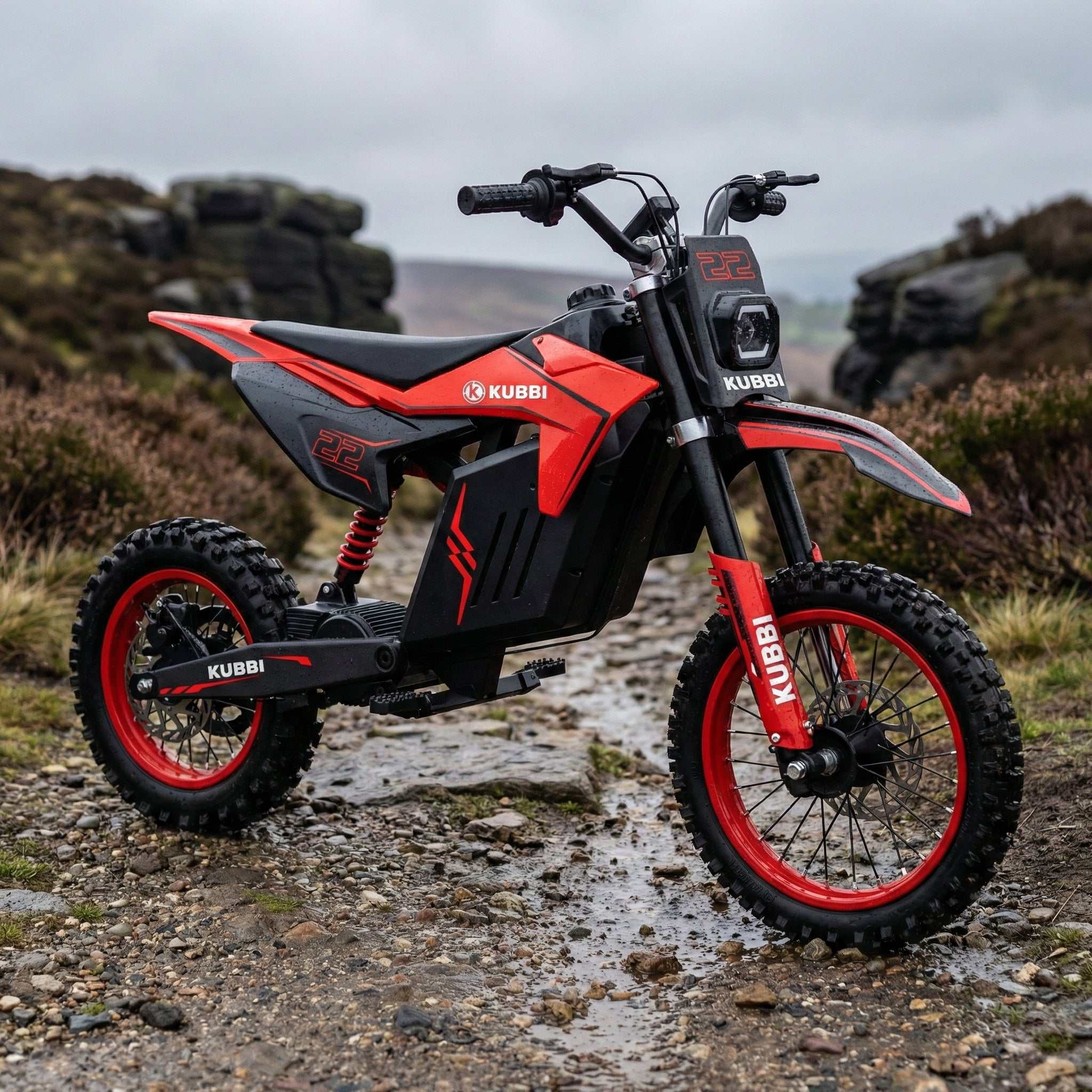 Kubbi K22 Electric Dirt Bike designed for teenagers with 2000W motor and off-road tires