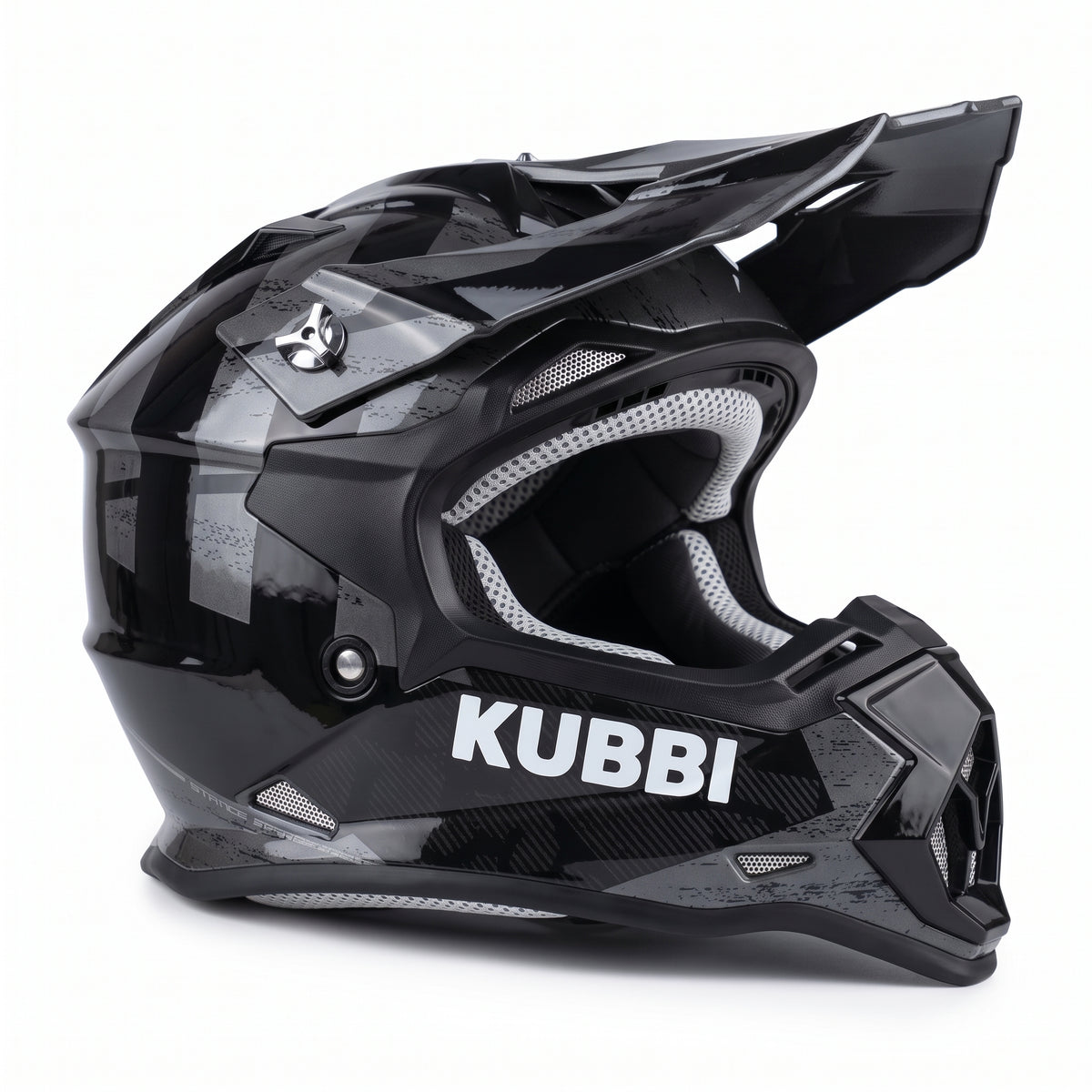 Kubbi Youth Dirt Bike Helmet - Black