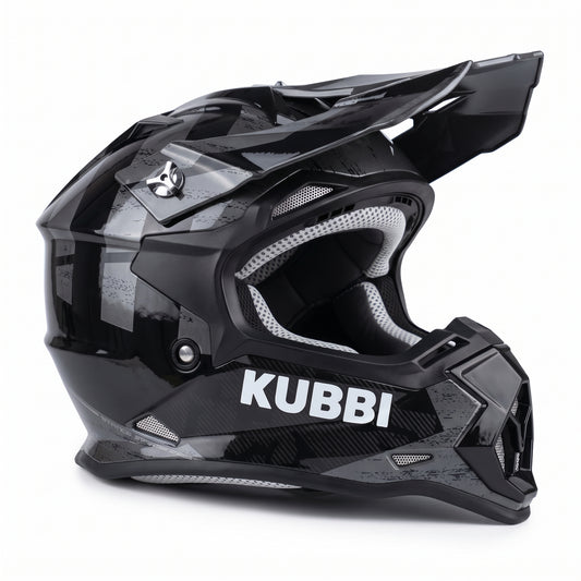Kubbi Youth Dirt Bike Helmet - Black