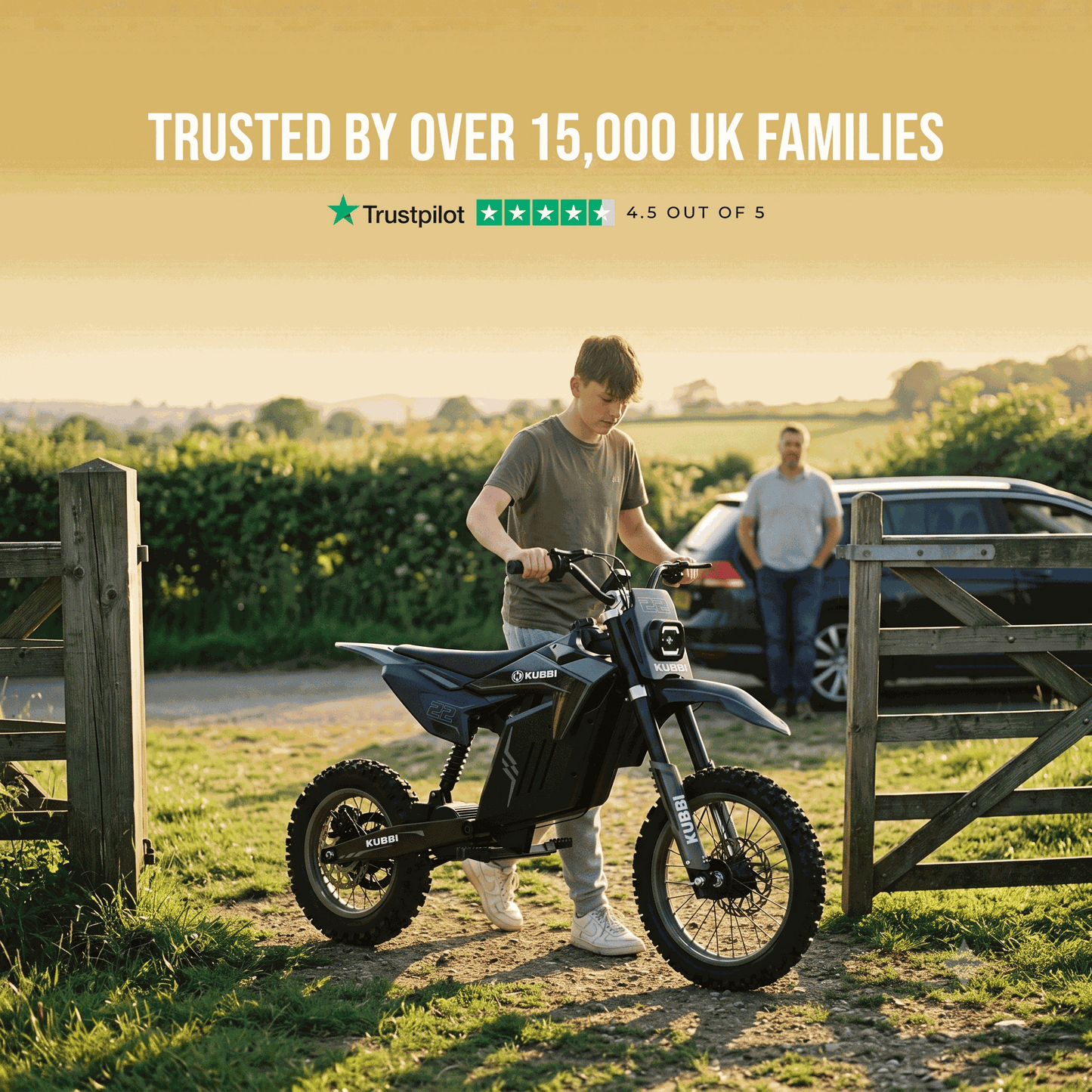 Kubbi K22 electric dirt bike for teenagers aged 14-18 off-road red and blue models