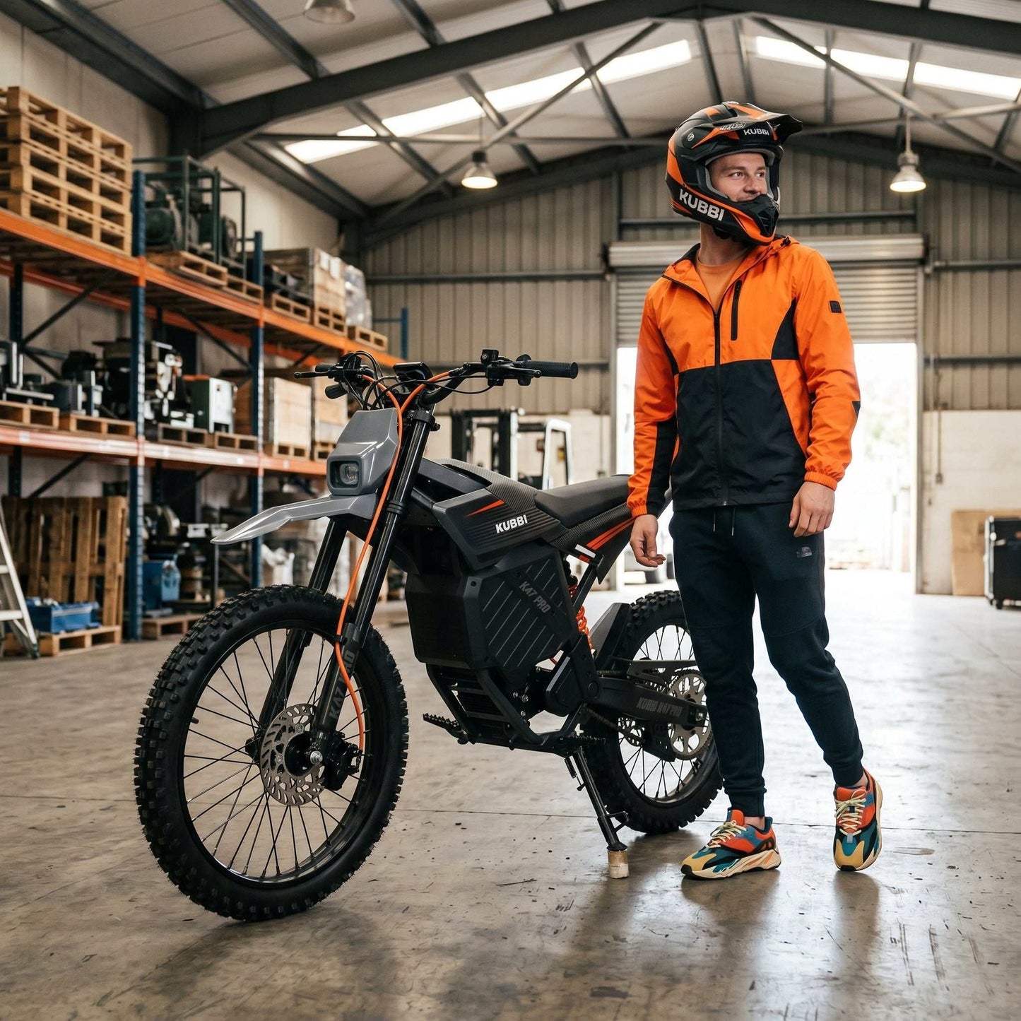 Kubbi K47 Pro electric dirt bike on dirt trail