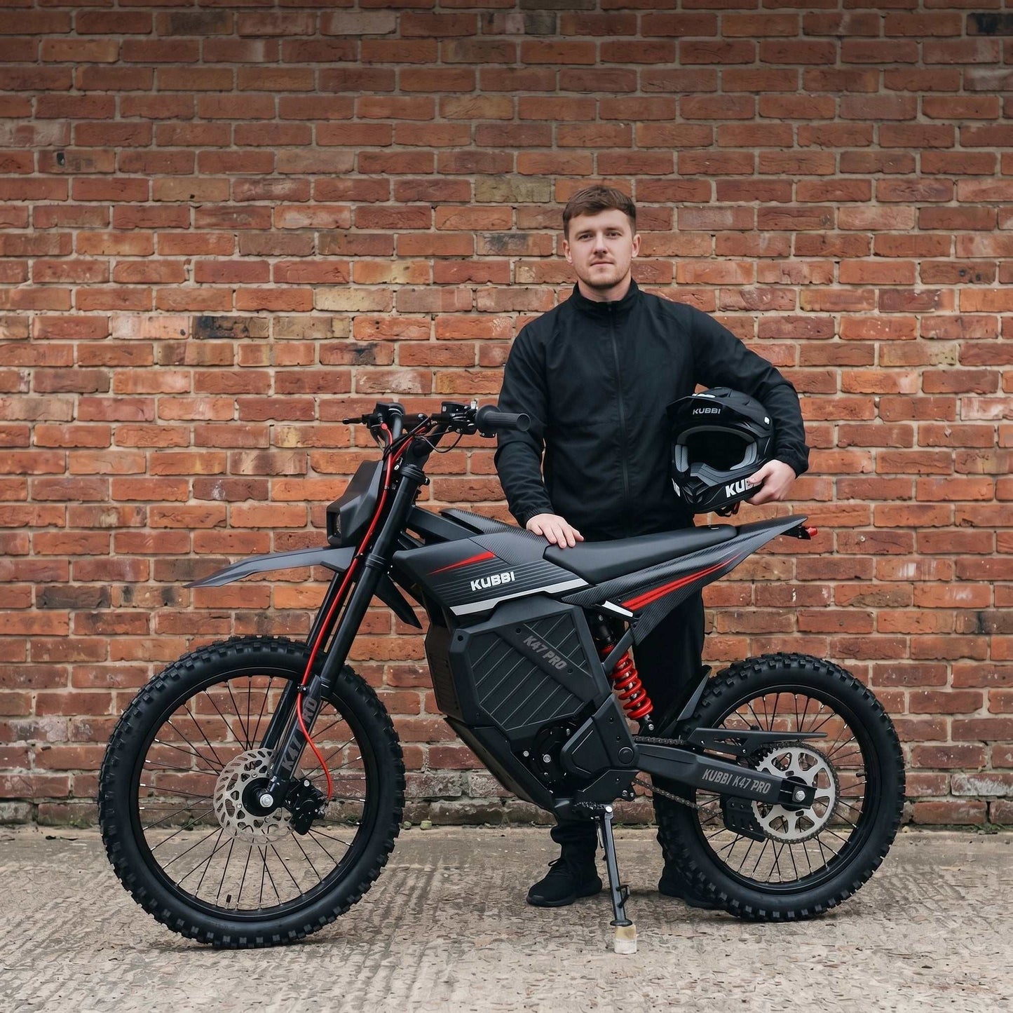 Kubbi K47 Pro electric dirt bike in action on dirt trail