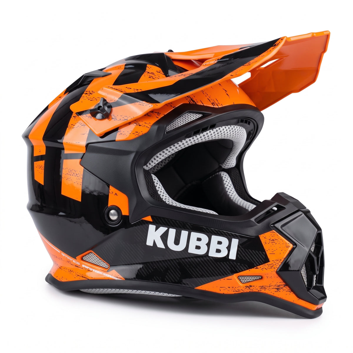 Kubbi Youth Dirt Bike Helmet - Orange