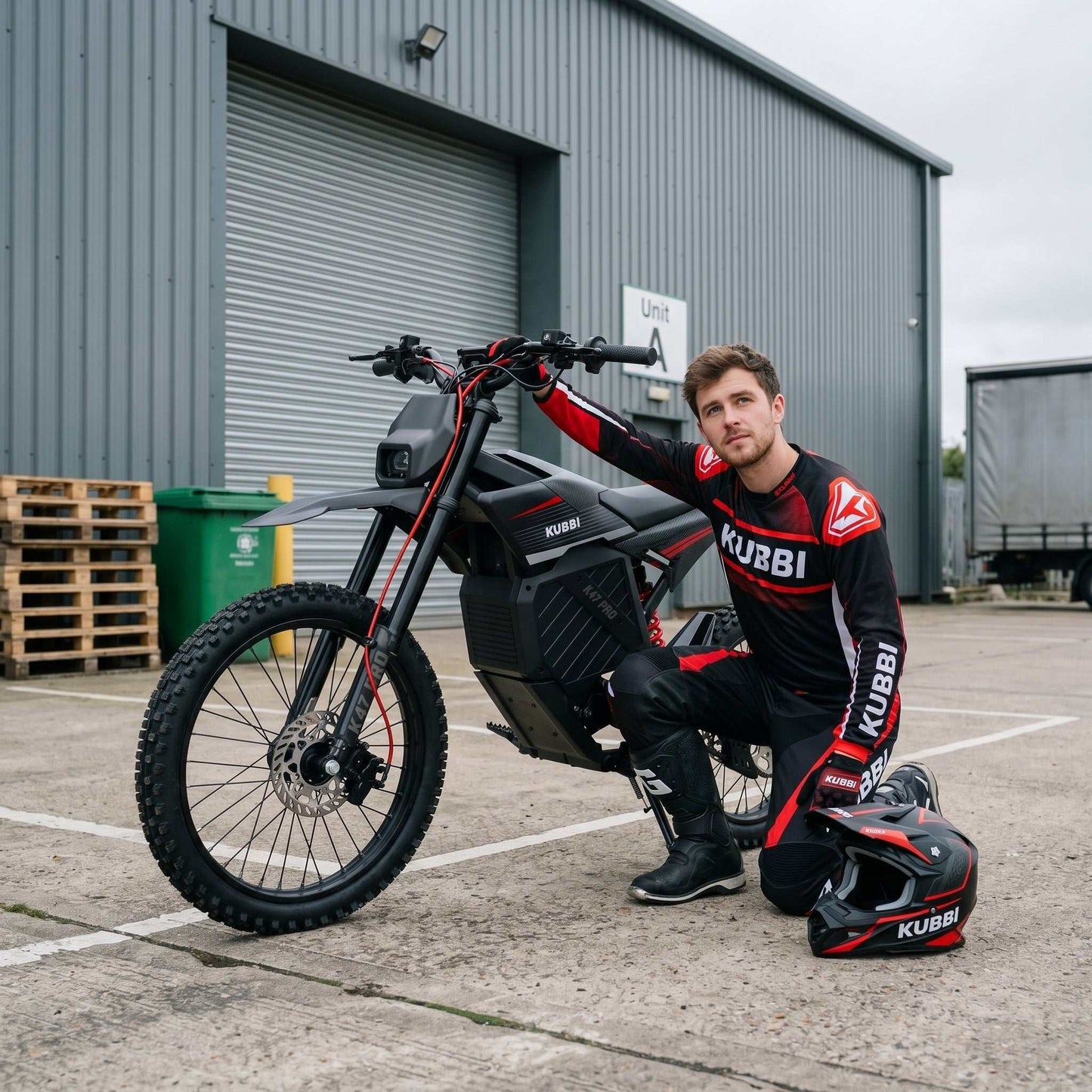 Kubbi K47 Pro electric dirt bike on rugged terrain