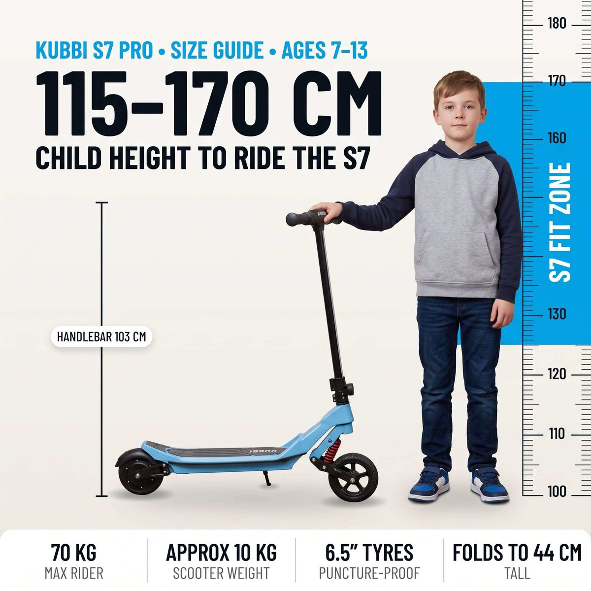 Kubbi S7 Pro Junior Off-Road Electric Scooter (Ages 7–13)