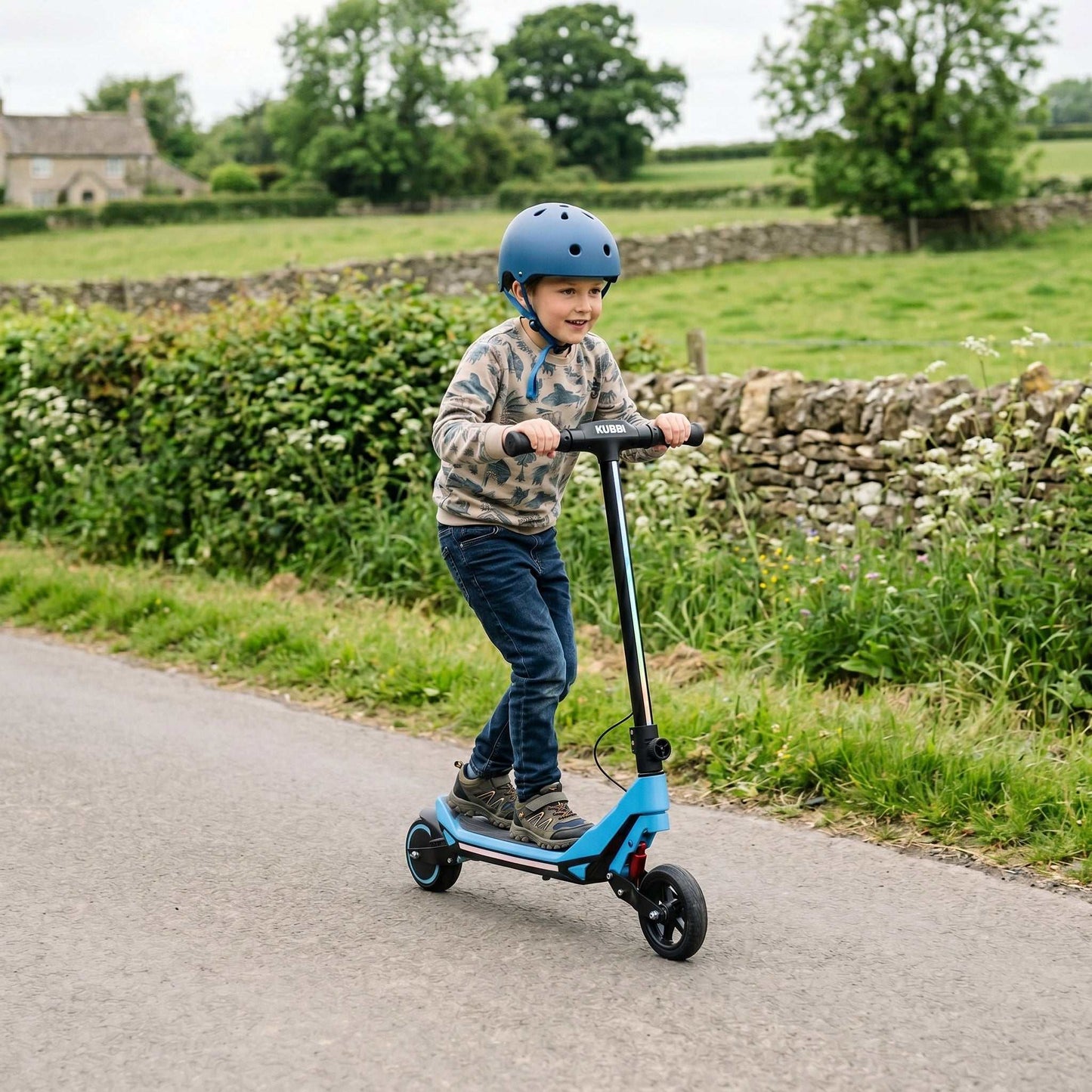 Kubbi S7 Pro junior off-road electric scooter with 200W motor for ages 8-13