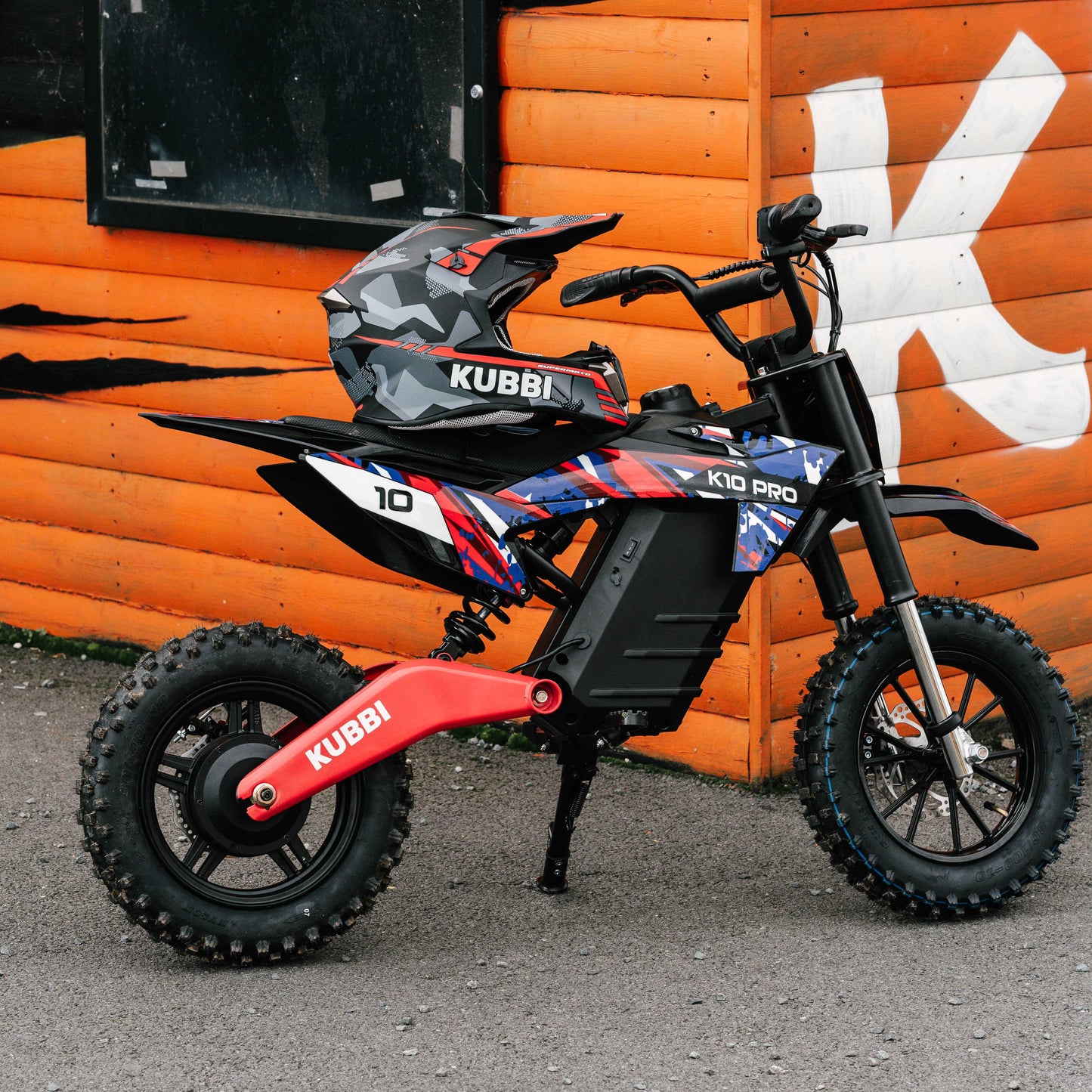 Kubbi K10 Pro kids electric dirt bike with 14" tires and off-road suspension