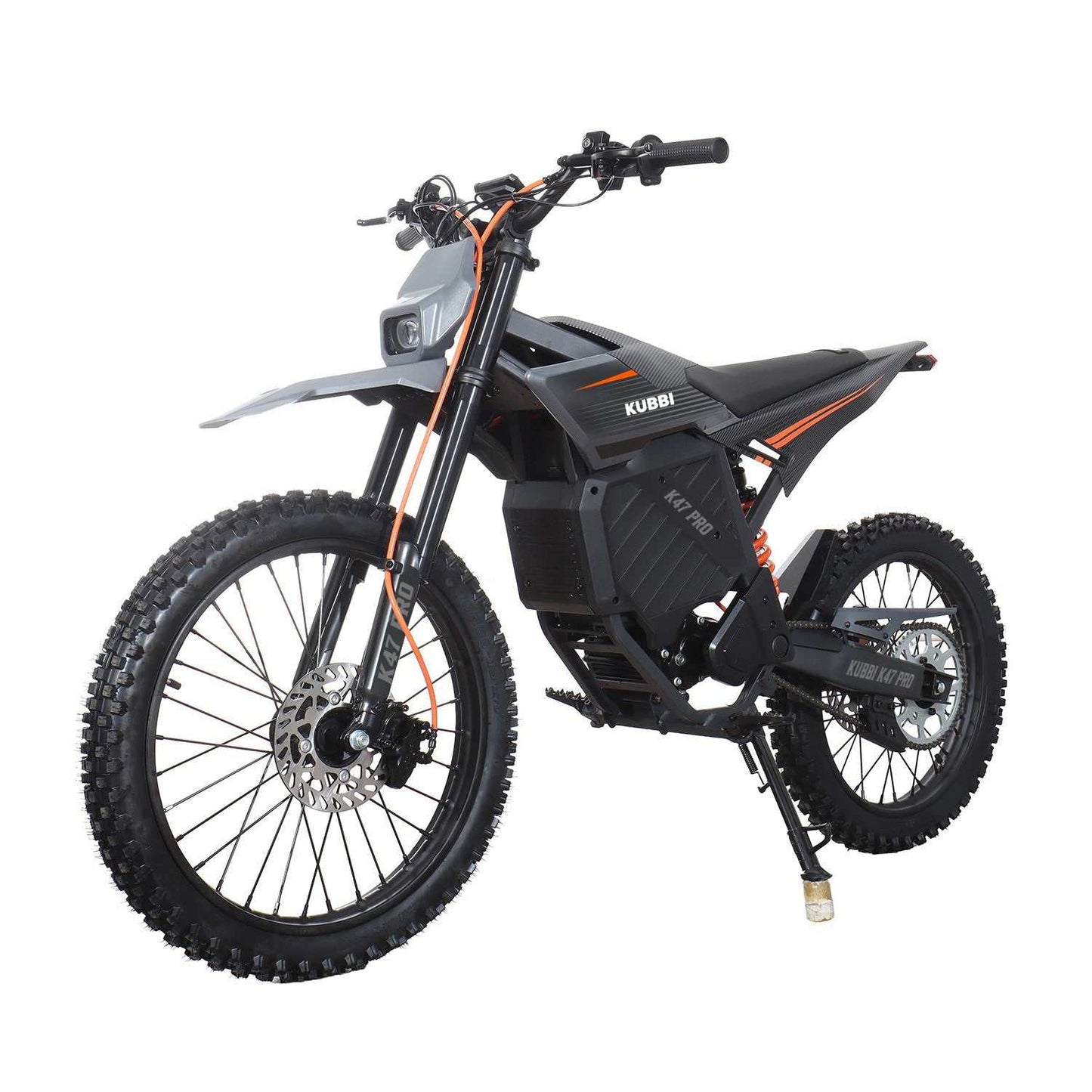 Kubbi K47 Pro electric dirt bike in action on a dirt trail