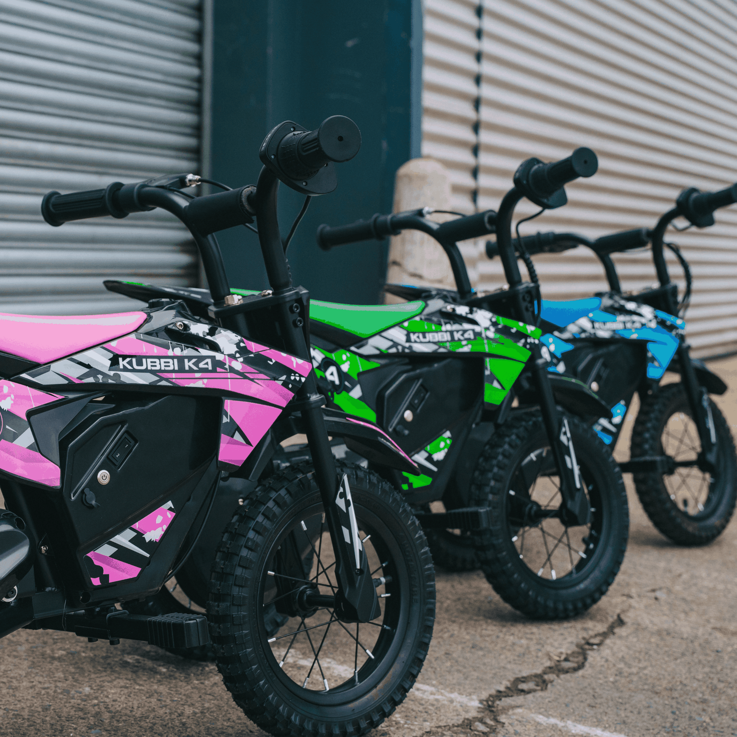 Kubbi K4 Dirt Bike kids electric off-road bike ages 3–7 with 150W motor and 12-inch pneumatic tires