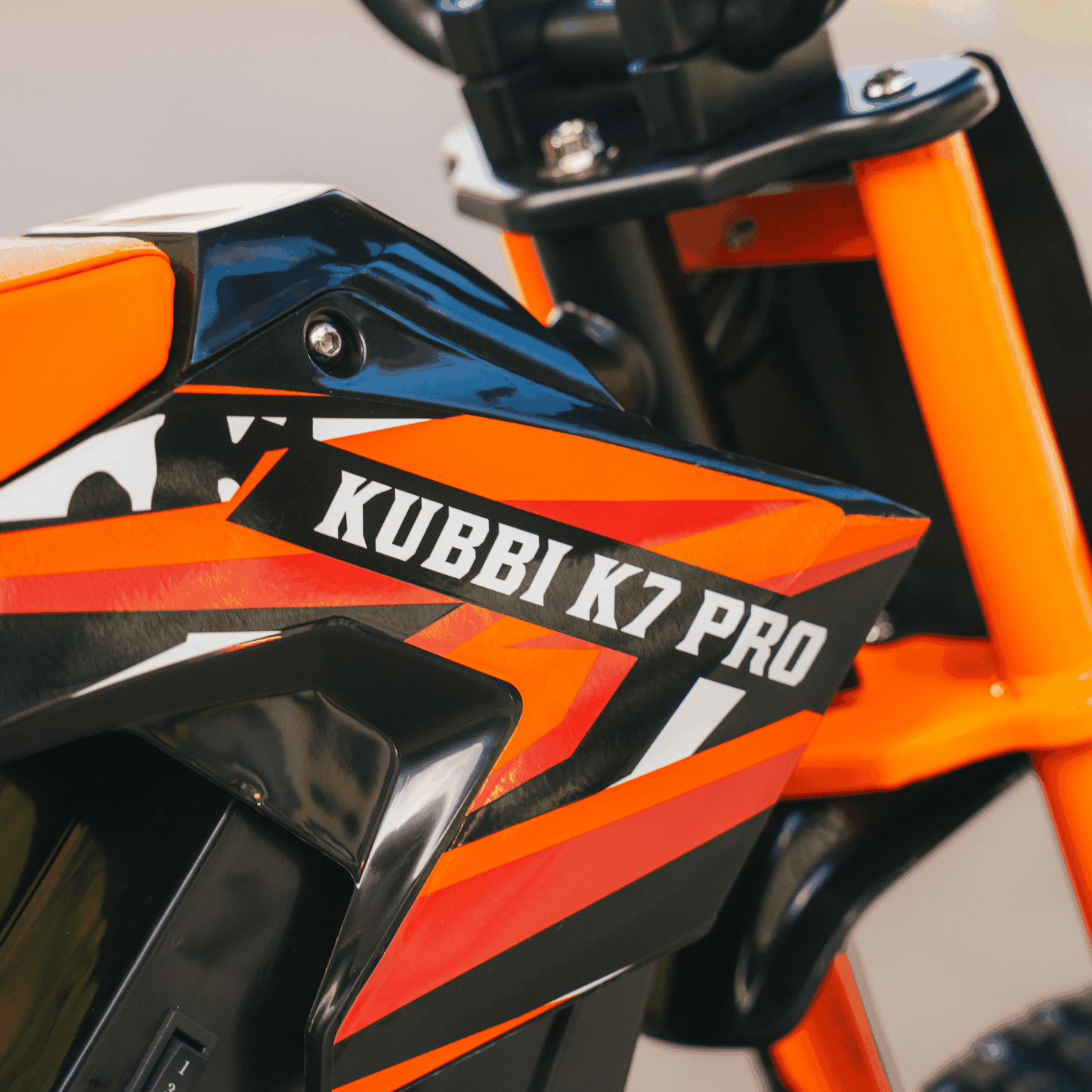 Kubbi K7 Pro Dirt Bike for kids aged 6-10 with 300W motor, 14-inch off-road tyres, and adjustable speed modes